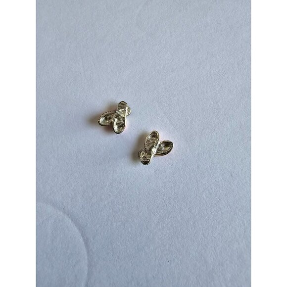 Extra Small Dainty Pink Ballet Slipper Pierced Post Earrings Pink Butterfly Back - Picture 6 of 8